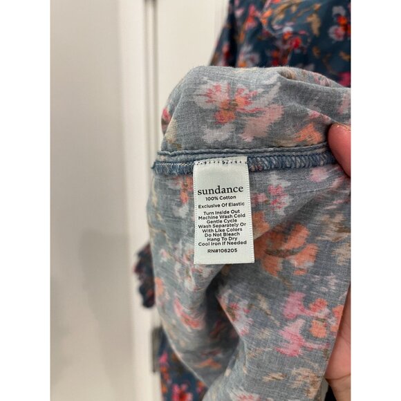 NWT Sundance Jeanie Ruffle Tunic Top Button Down Floral Print Ruffle SMALL - Picture 8 of 8
